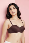 Zivame Padded Regular Wired 3/4th Coverage Strapless Bra - Shaved Chocolate — thumbnail 1
